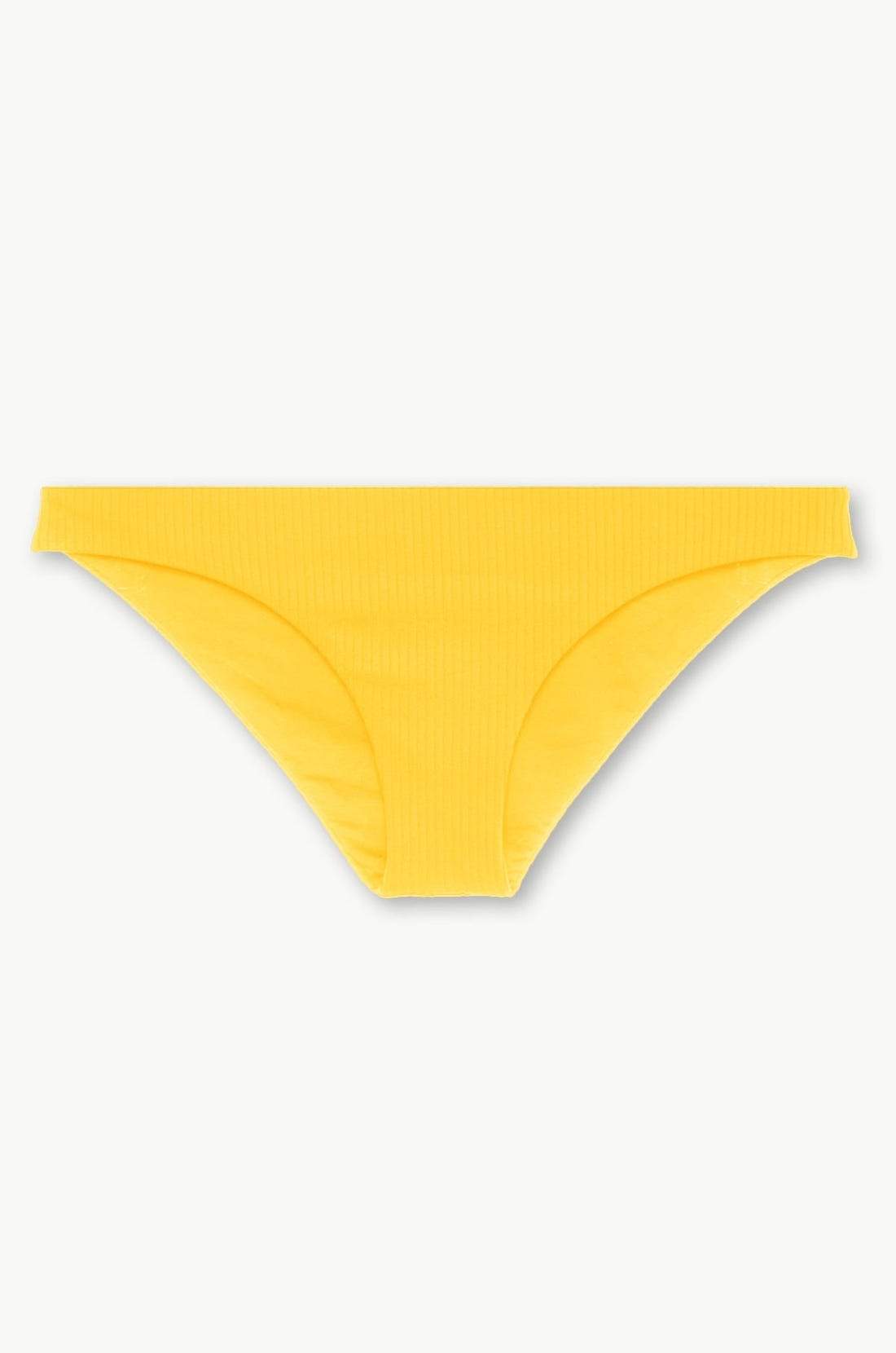 Annia Ribbed Bikini Bottom - Golden Yellow