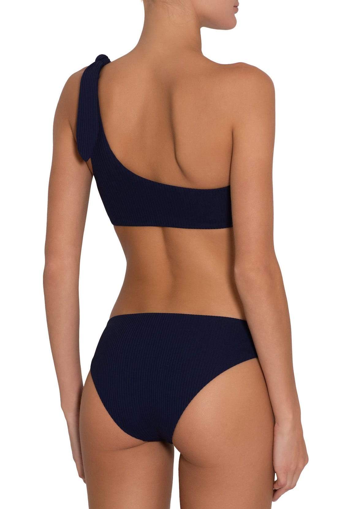 Annia Ribbed Bikini Bottom - Peacoat