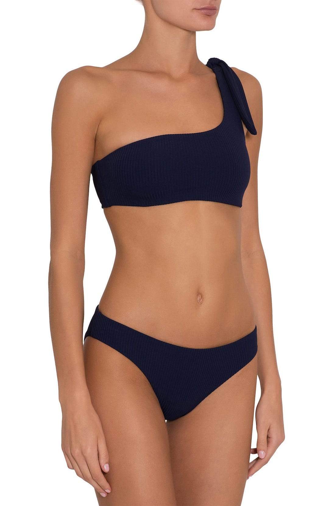 Annia Ribbed Bikini Bottom - Peacoat