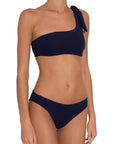 Annia Ribbed Bikini Bottom - Peacoat