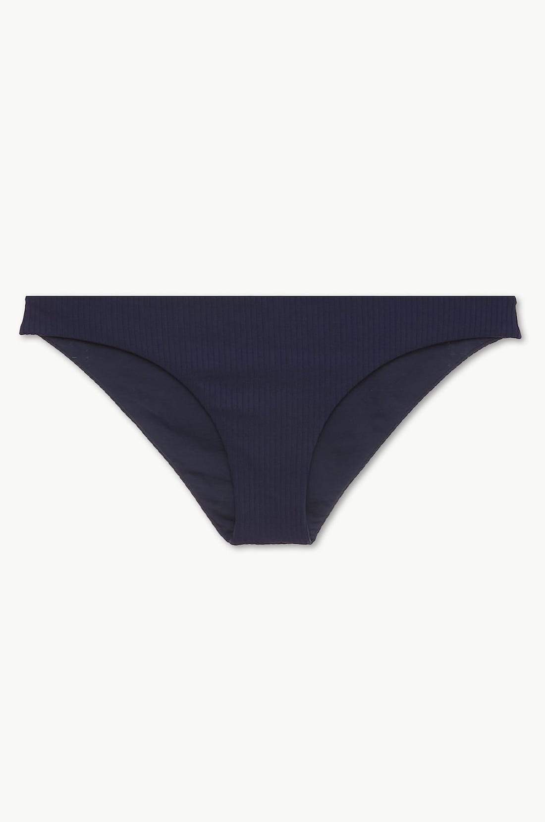Annia Ribbed Bikini Bottom - Peacoat