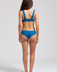 Coco Textured Bikini Bottom - Bright Indigo