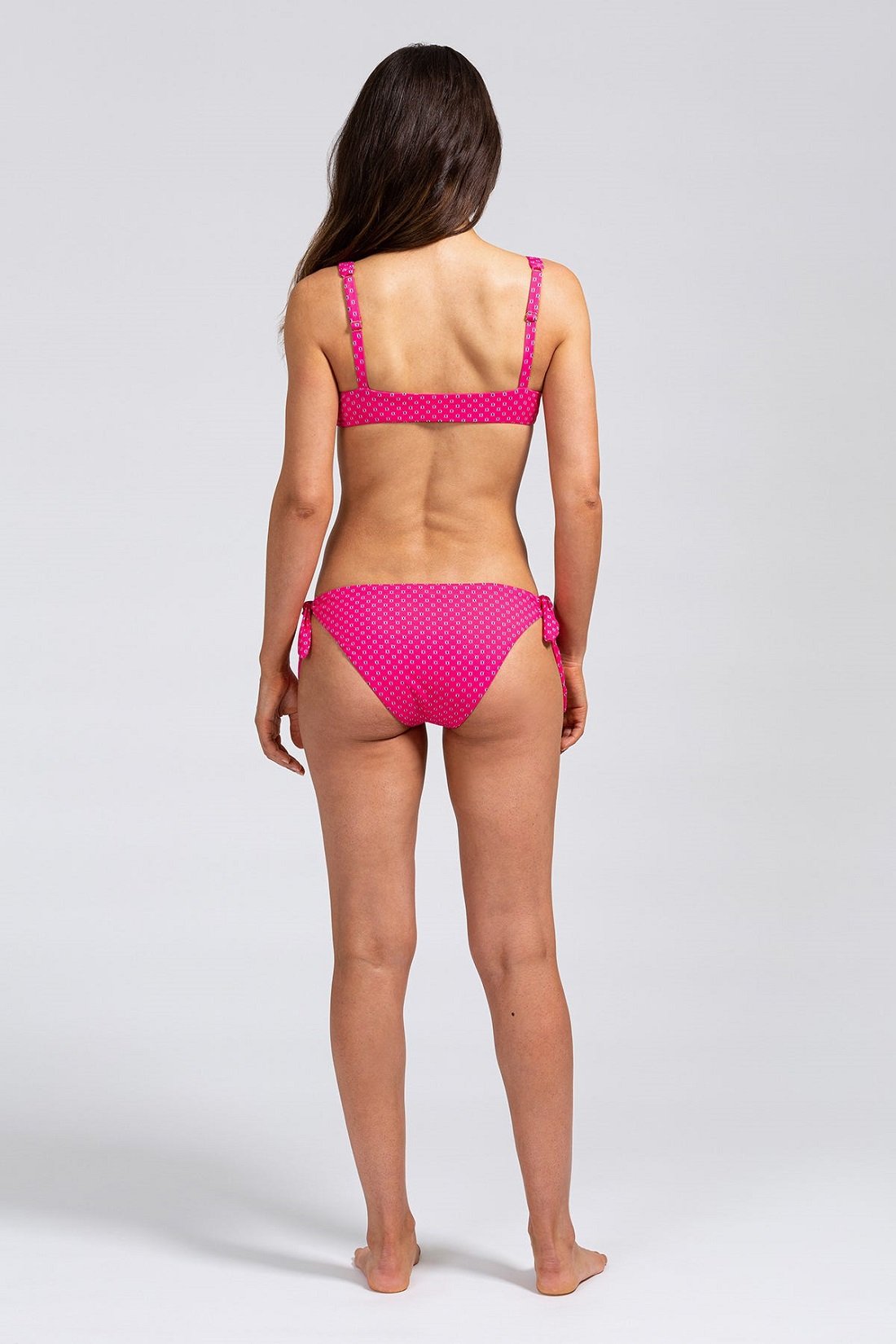 Cassidy Printed Smooth Bikini Top - Beetroot/Peacoat
