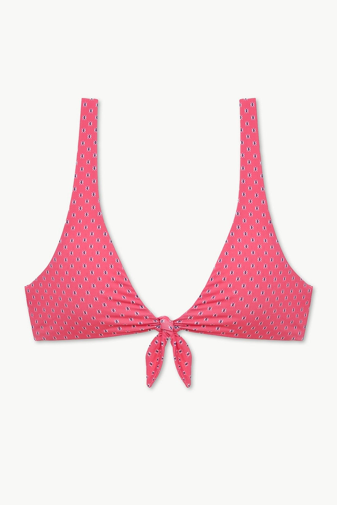 Cassidy Printed Smooth Bikini Top - Beetroot/Peacoat