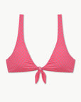 Cassidy Printed Smooth Bikini Top - Beetroot/Peacoat