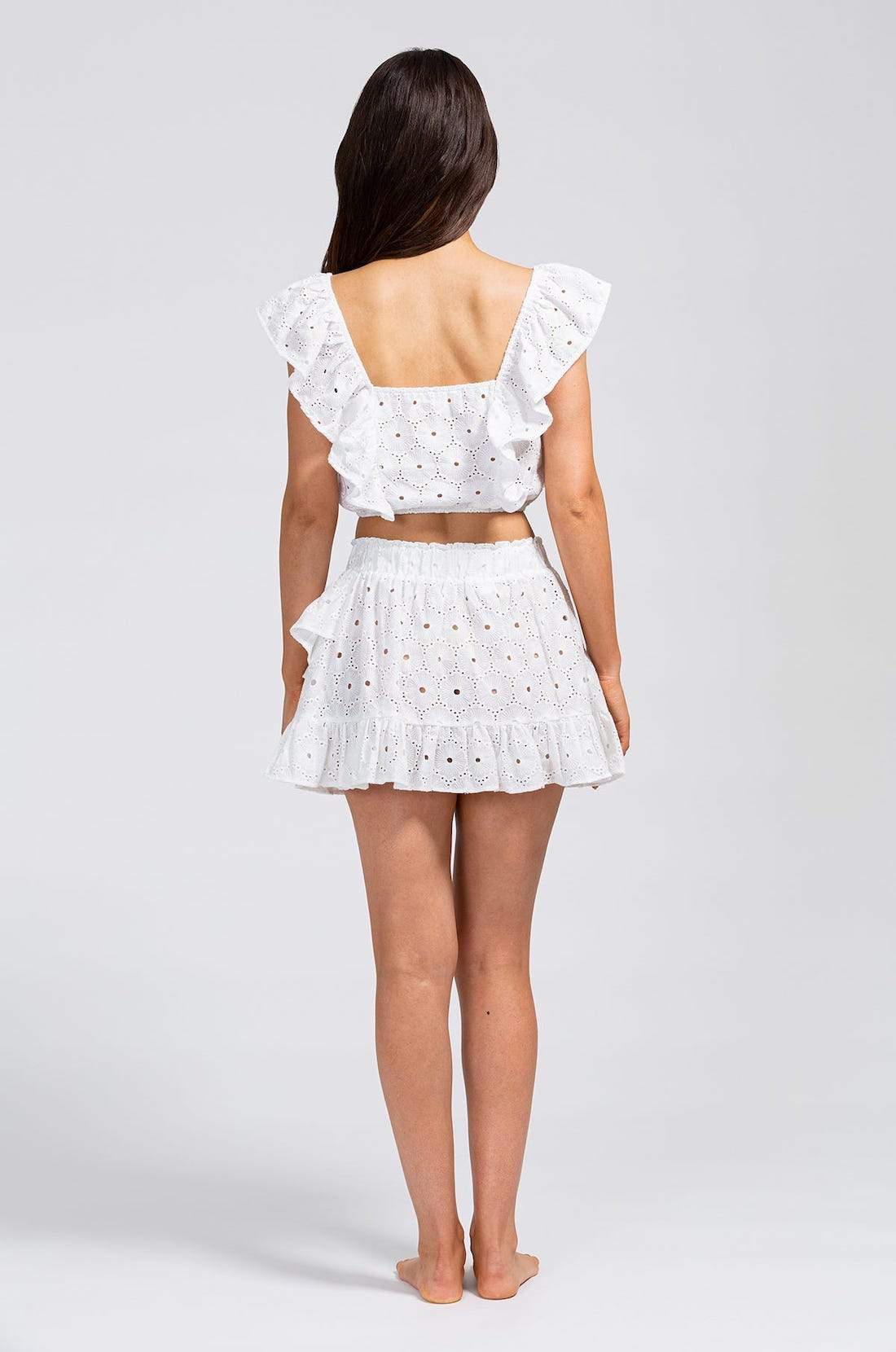 Claudine Cotton Beach Top - White