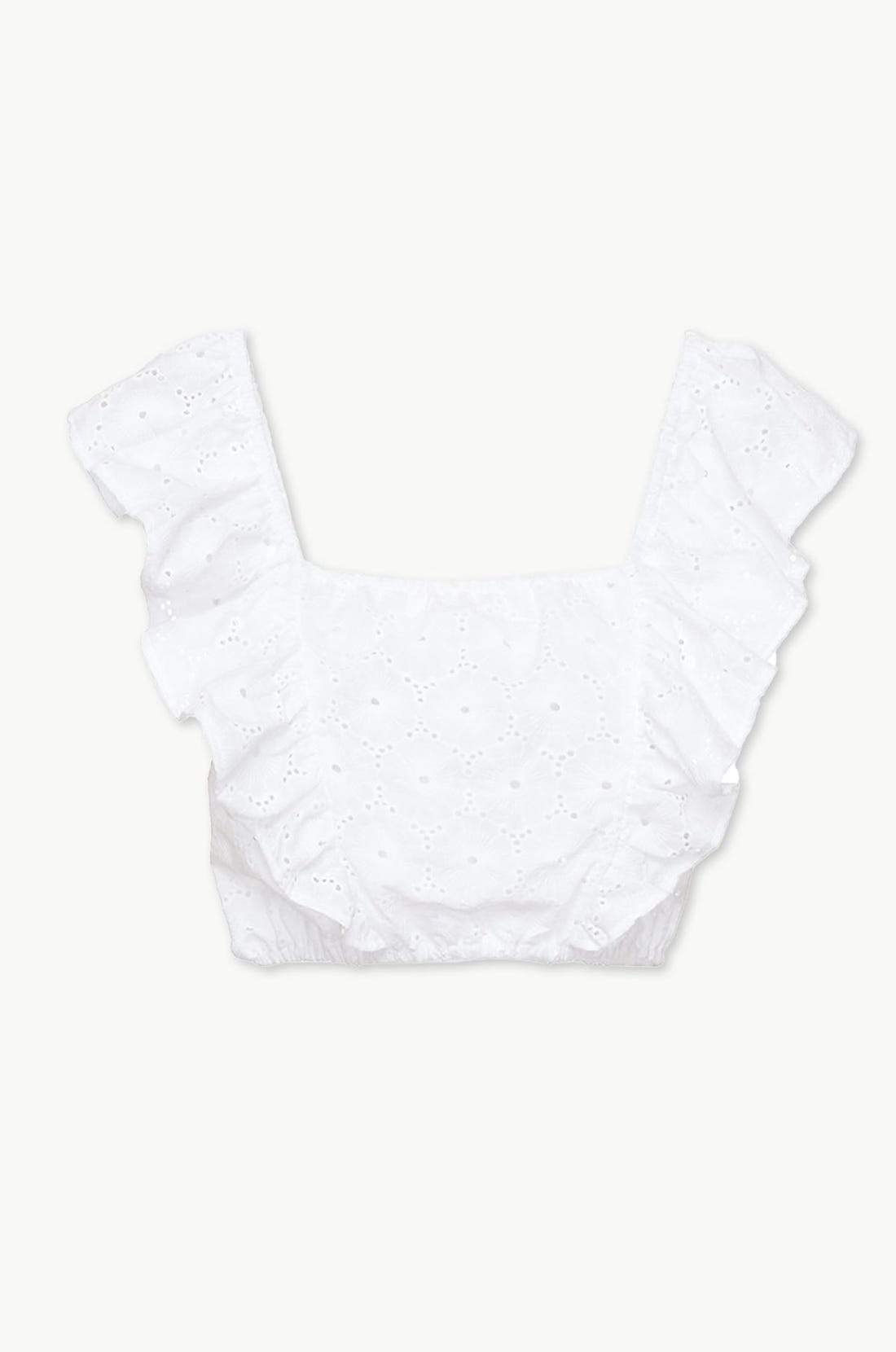 Claudine Cotton Beach Top - White