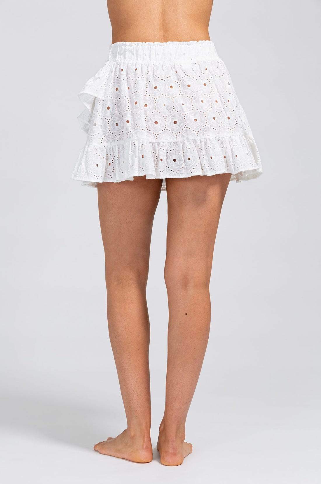 Claudine Cotton Beach Skirt - White