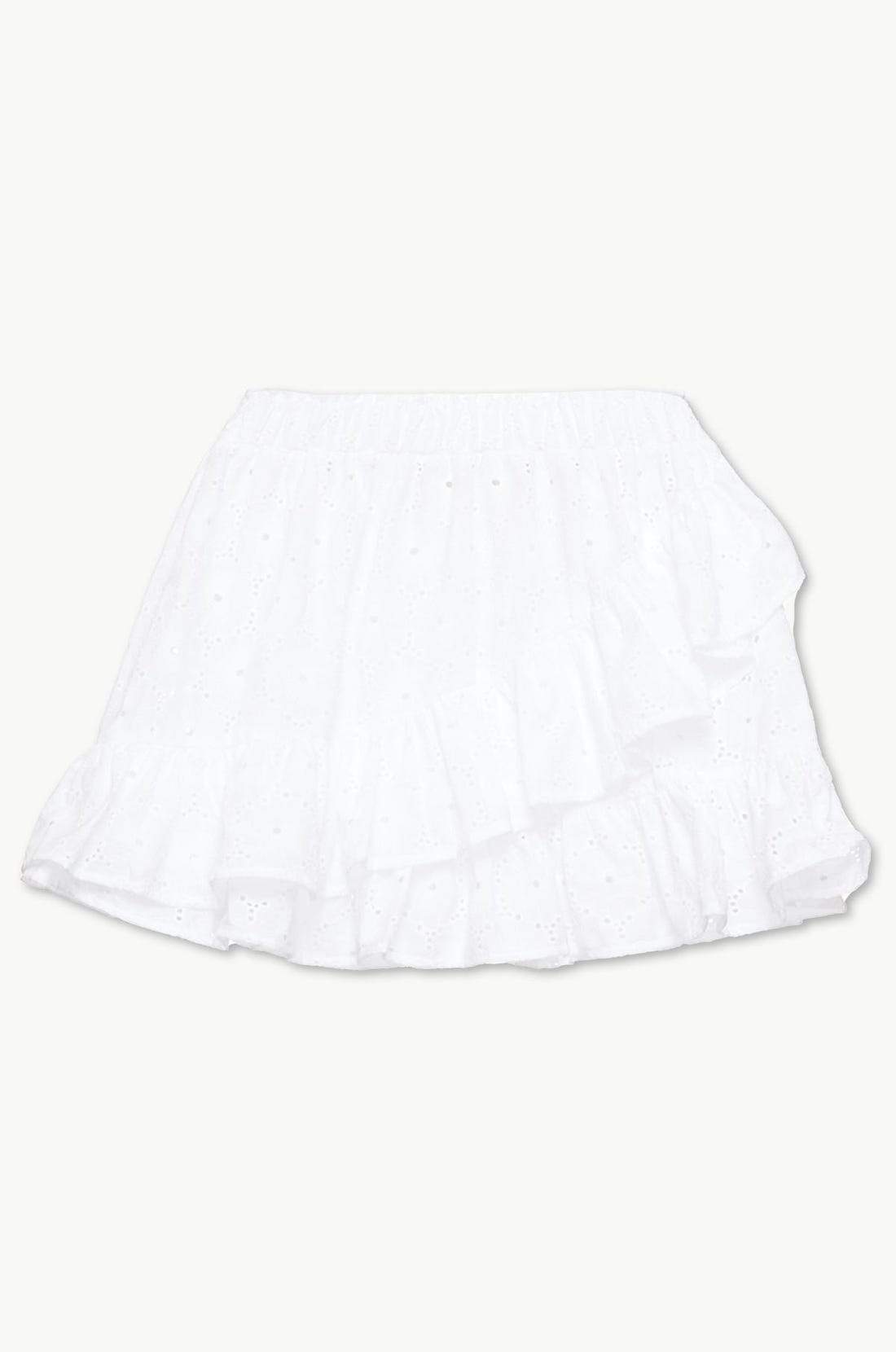 Claudine Cotton Beach Skirt - White