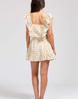 Claudine Cotton Voile Beach Top - Off White/Straw